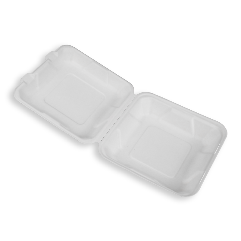 20,3 cm biologisch abbaubare Zuckerrohr-Bagasse-Clamshells