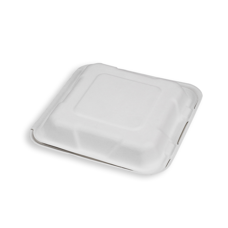 20,3 cm biologisch abbaubare Zuckerrohr-Bagasse-Clamshells