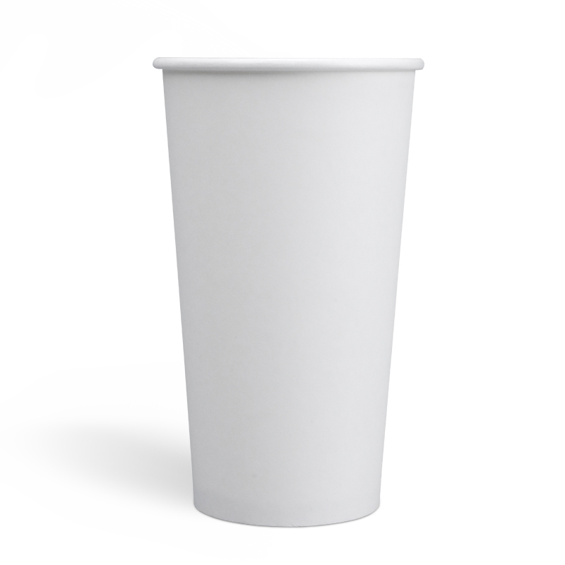 20oz 100% plastikfreie einwandige Pappbecher