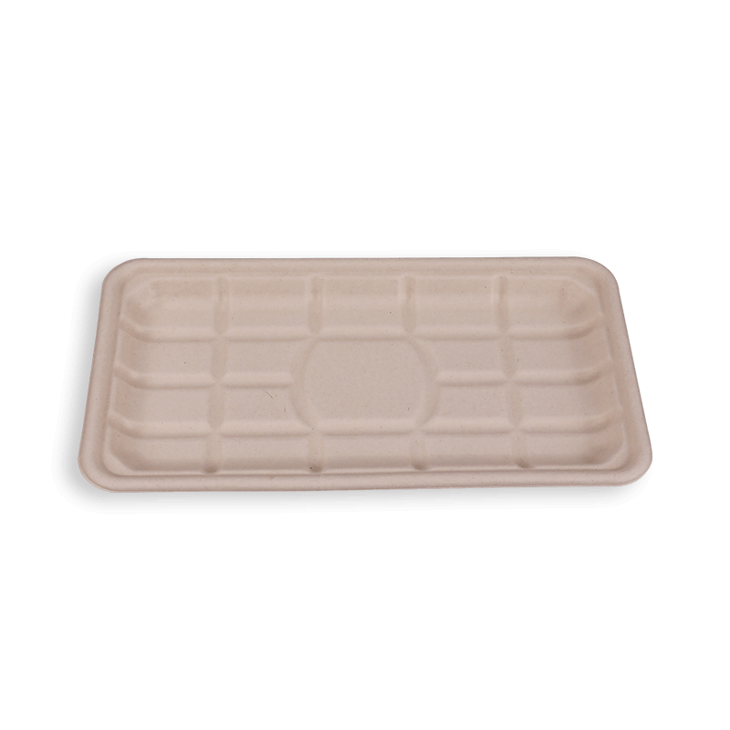 10,8 * 5,8 '' Biologisch abbaubare lange Tabletts aus Zuckerrohr-Bagasse